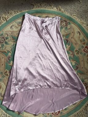 Forever 21 Lilac Satin High-Low Skirt